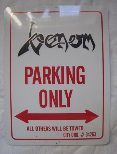 venom black metal collection homepage parking sign
