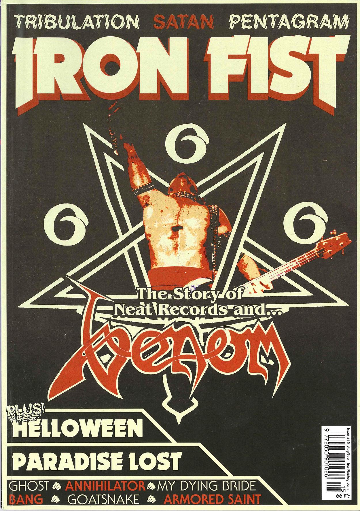 venom black metal iron fist magazine cover cronos