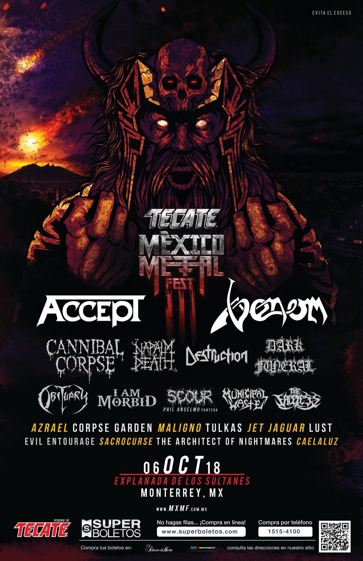 venom black metal mexico 2018 poster
