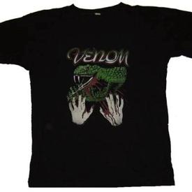 venom black metal rare snake shirt old