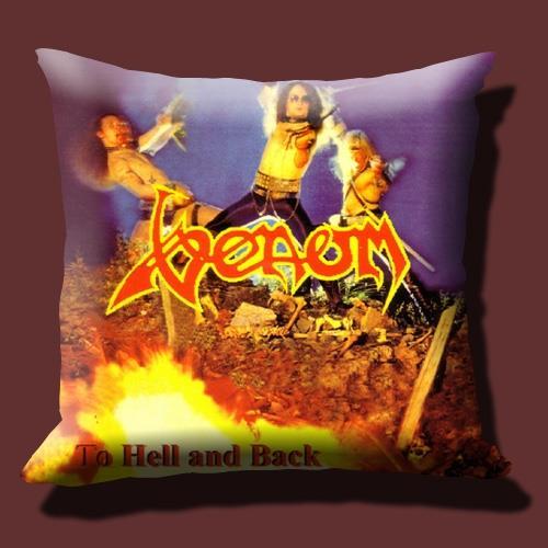 venom black metal cushion cover pillow