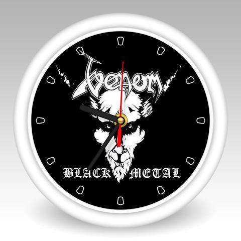 venom black metal wall clock