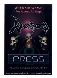 venom black metal tour pass
