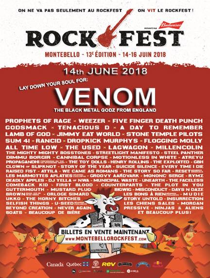 Venom Black Metal amnesia rockfest 2018