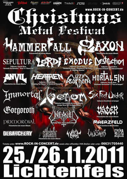 Christmas Metal festival poster 2011