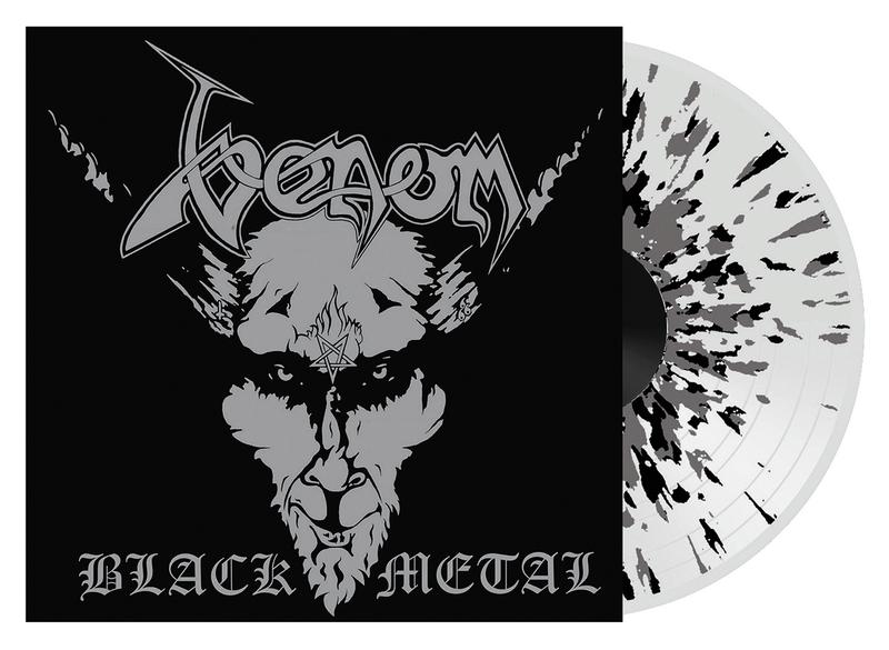 venom black metal limited edition white vinyl with black & grey speckles