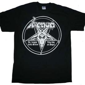 venom black metal official shirt in leauge with satan 2011