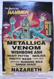 venom lorely 1985 poster metallica