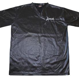 venom black metal leather look shirt official 2001