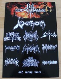 venom black metal brutal assault poster 2014