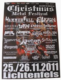 venom christmas metal festival poster 2011