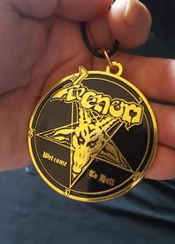 venom black metal gold medallion