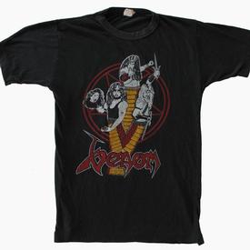 venom black metal rare tour shirt 1985 possessed
